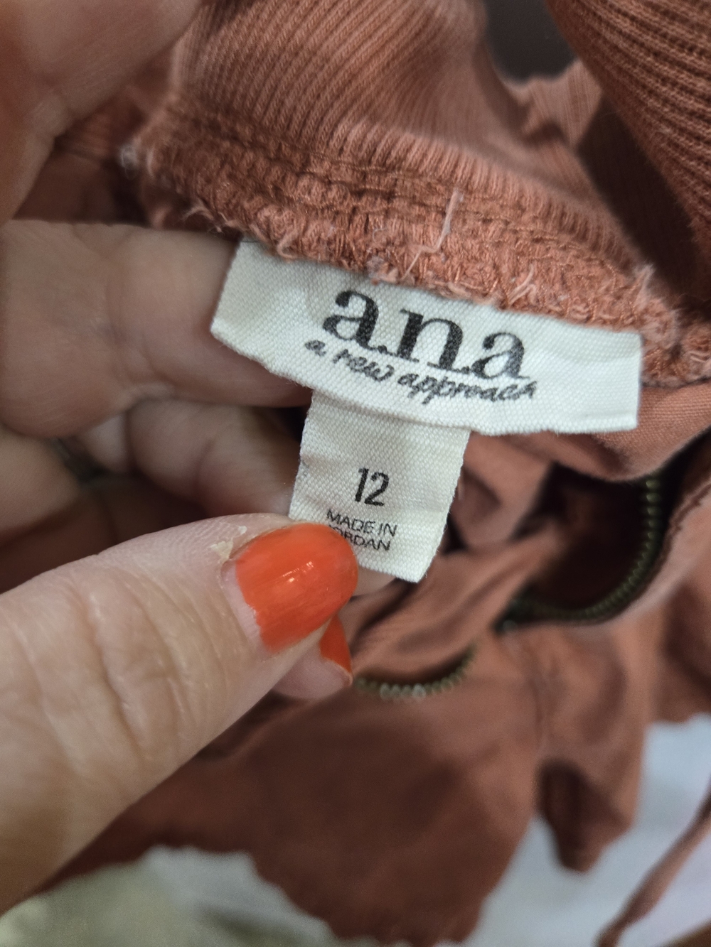 a.n.a Rust Drawstring Cargo Shorts - Picture 2 of 2